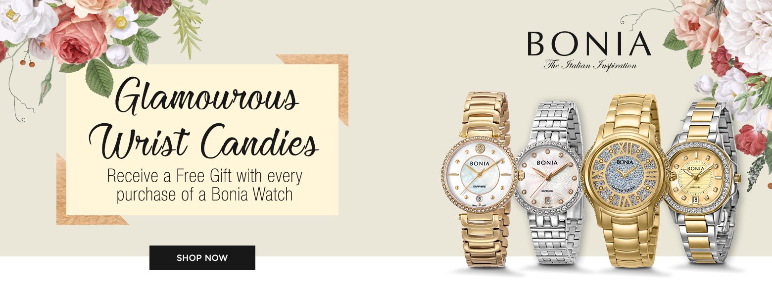 Bonia Watches Glamourous Wrist Candies with FREE Gift