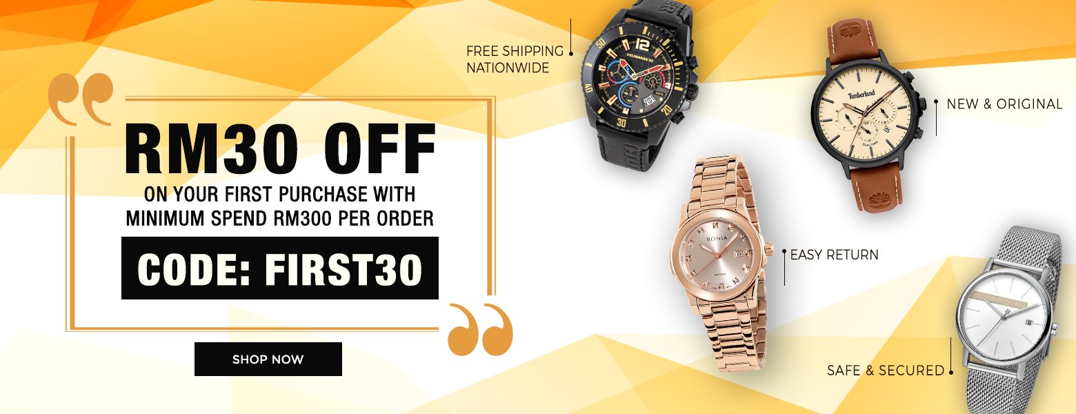 Solar Time Watch Store RM30 OFF FIRST30 Promotion