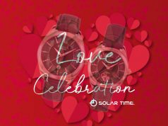 solartime love celebration couple watch set