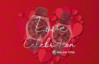 solartime love celebration couple watch set